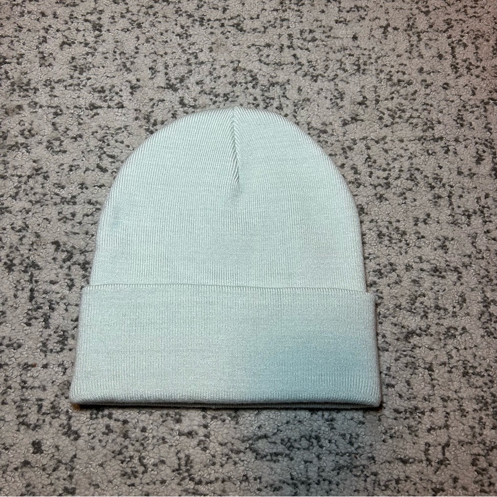 Maeve by Anthropologie Light Green Fine Knit Cuffed Beanie Hat